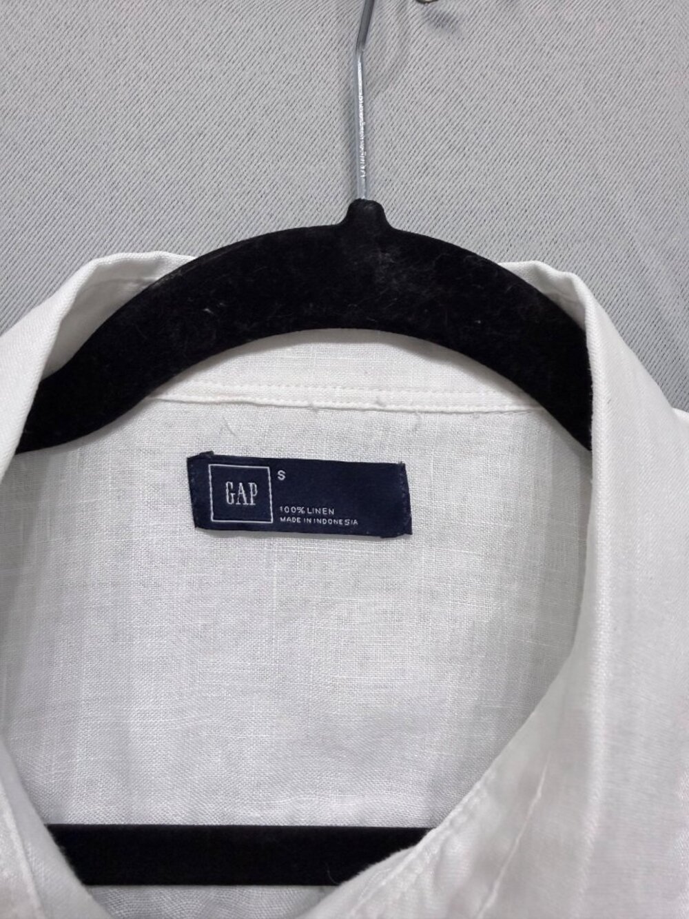 Gap Women’s White 100% Linen Button-Up Long Sleeve Shirt Front Pockets Size S - Picture 5 of 7